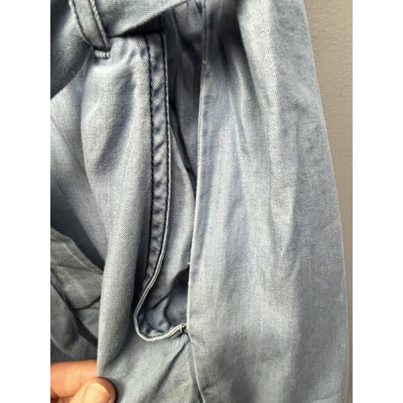Copper Key Jumpsuit Womens Size Small Blue Ombre Chambray Long Sleeve Romper - Picture 5 of 7